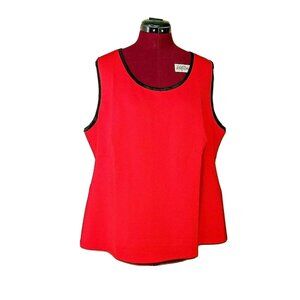 Isabel + Alice Women’s Top 1X Multicolor Sleeveless Stretch Blouse Zipper Back